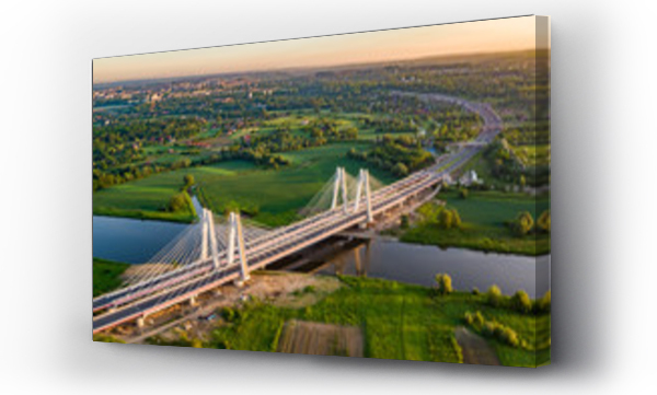 Wizualizacja Obrazu : #374008725 most na rzece i panorama miasta