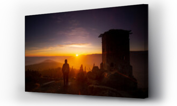 góry, wschód słońca, wschód słońca karkonosze