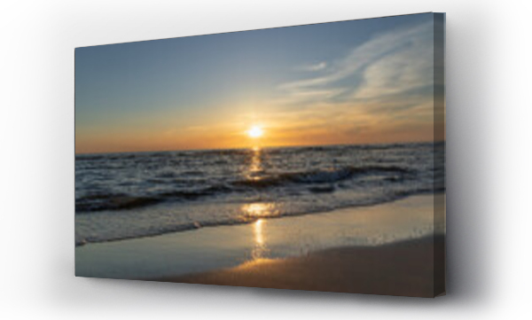 morze, zachód słońca