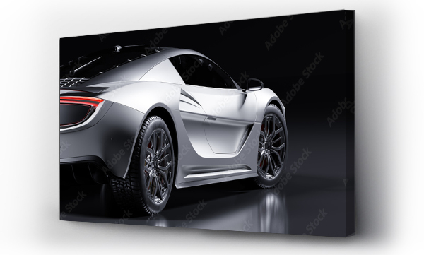 Wizualizacja Obrazu : #382450405 Rear view of modern fast sports car in studio light.