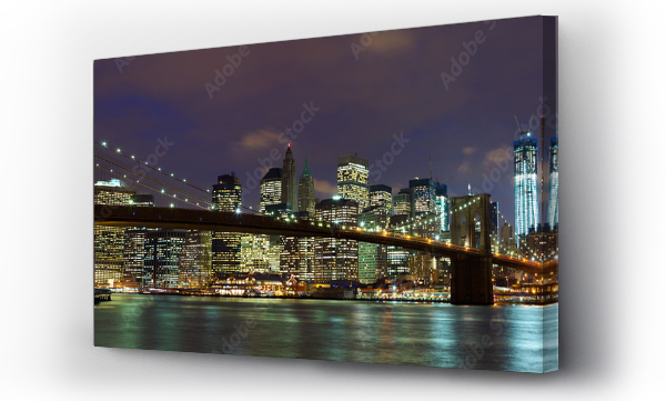 Wizualizacja Obrazu : #38453008 New York City  Brooklyn Bridge panorama at dusk