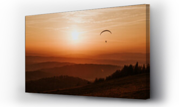 góry, zachód, zachód słońca