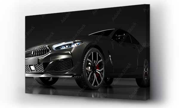 Wizualizacja Obrazu : #389376682 Modern black premium car in studio light