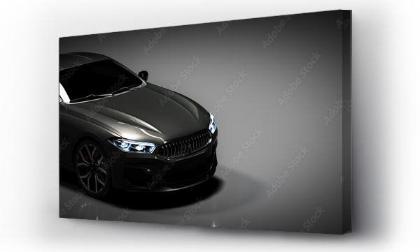 Wizualizacja Obrazu : #389376865 Modern black premium car in studio light