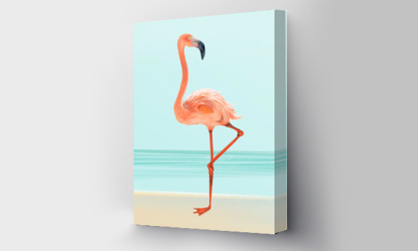 Wizualizacja Obrazu : #391938600 Hand drawn pink flamingo