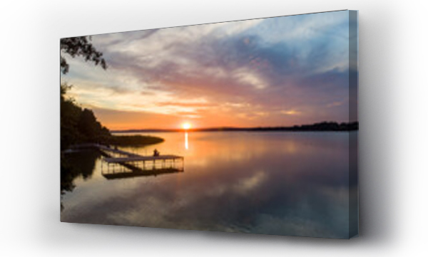 Wizualizacja Obrazu : #394362979 Sunset on the lake