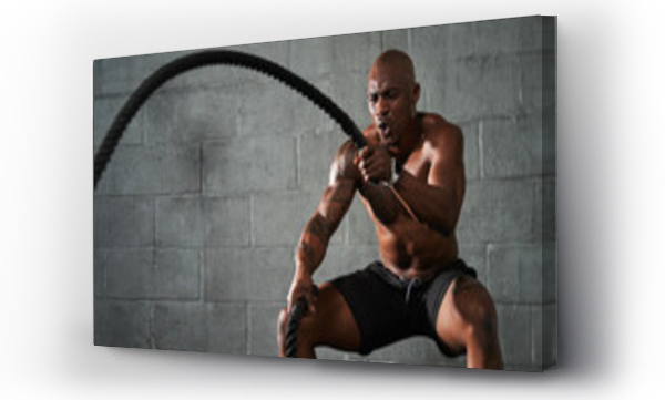 Wizualizacja Obrazu : #397083705 Black man doing intense sports training
