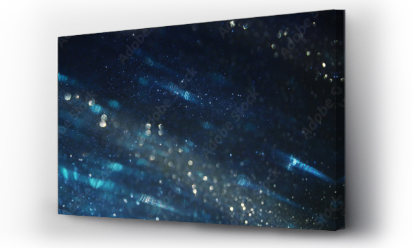 Wizualizacja Obrazu : #399314517 background of abstract glitter lights. Gold ,blue and black. de focused