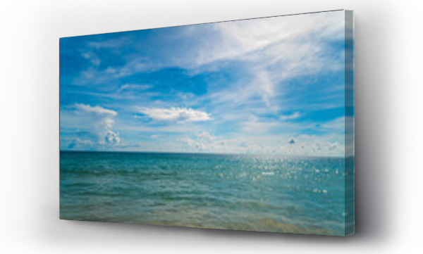 Wizualizacja Obrazu : #400260470 Tropikalny krajobraz, pla?a oraz ocean i niebieskie niebo, egzotyczne t?o.