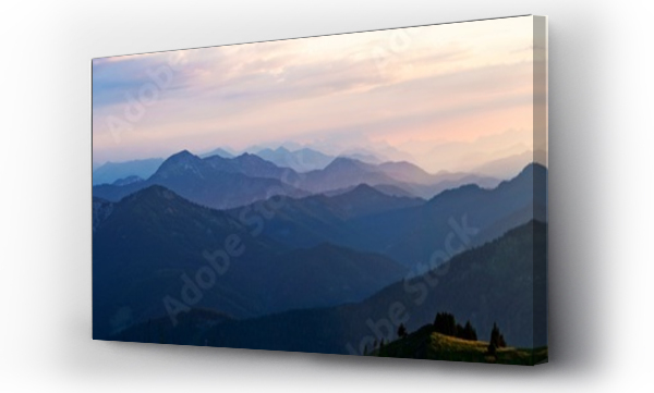 Wizualizacja Obrazu : #400602972 Sunset panorama view from mountain Rotwand in Bavaria, Germany
