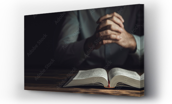 Wizualizacja Obrazu : #400642273 modlitwa rękami na Piśmie Świętym