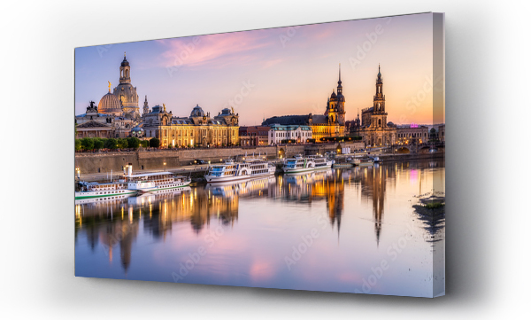 Wizualizacja Obrazu : #408837485 Dresden skyline panorama at sunset, Saxony, Germany