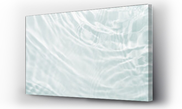 Wizualizacja Obrazu : #410187718 Ripple water texture on white background. Shadow of water on sunlight. Mockup for product, spa or travel background. Marble blue water surface as wallpaper background