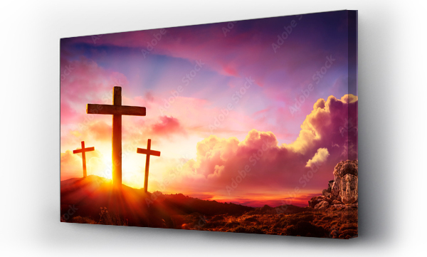 Ukrzyżowanie i zmartwychwstanie Jezusa o wschodzie słońca