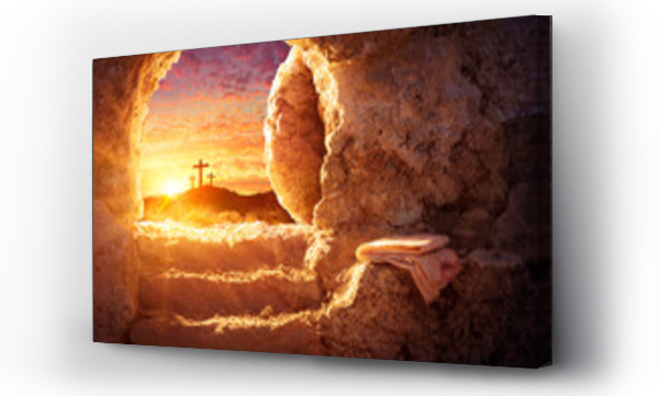 Pusty grób i ukrzyżowanie o wschodzie słońca - koncepcja zmartwychwstania