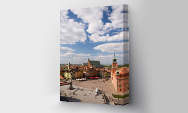 Wizualizacja Obrazu : #416056181 Widok z góry na Zamek Królewski i Plac Zamkowy, Stare Miasto, wpisane na Listę Światowego Dziedzictwa UNESCO, Warszawa, Polska, Europa