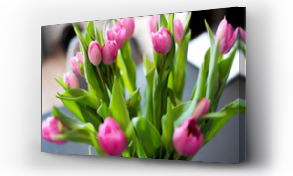 Kwiaty, różowe kwiaty, Tulipany