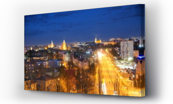 Wizualizacja Obrazu : #419216814 Olsztyn noc?. Panorama miasta. Polska - Mazury - Warmia.