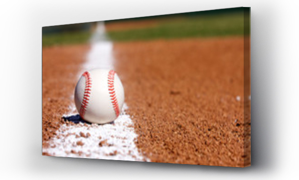 Wizualizacja Obrazu : #42014191 Baseball on the Infield Chalk Line