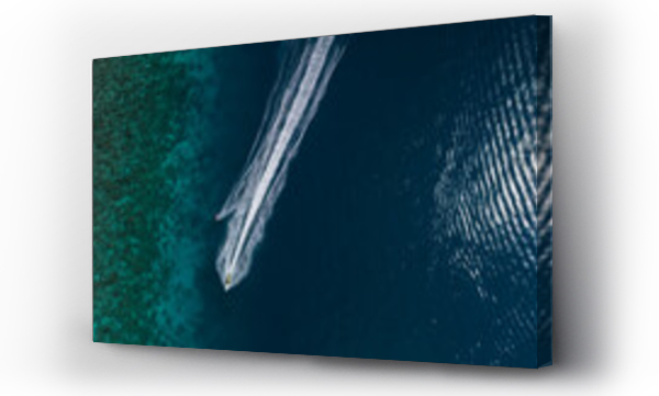 Wizualizacja Obrazu : #420603156 A jetski and a wakeboarder along a Maldivian reef
