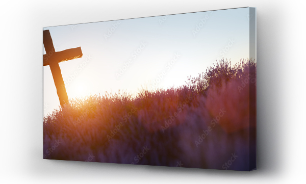 Wizualizacja Obrazu : #425576058 Cross at sunset religion and faith