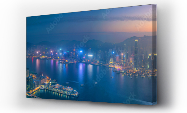 Wizualizacja Obrazu : #428593219 Hong Kong city skyline with Victoria Harbor view