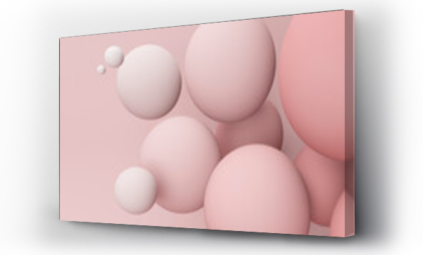 Wizualizacja Obrazu : #431977363 Spheres against pink background