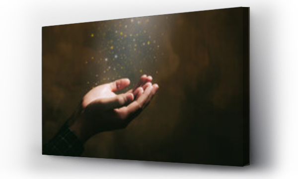 Ludzkie ręce otwarte palm up kultu z wiarą w religii i wiary w Boga na błogosławieństwo background.Christian Religia koncepcja tło.