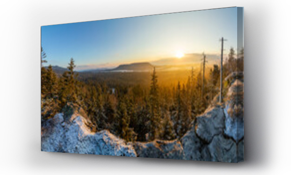 biała, biała mgła, góry, góry jesienią, jesienią, wschód słońca, zima śnieg