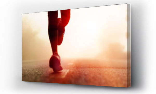 Wizualizacja Obrazu : #43285502 Athlete running road silhouette