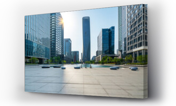 Wizualizacja Obrazu : #434767977 Financial center square and office building in Ningbo, China