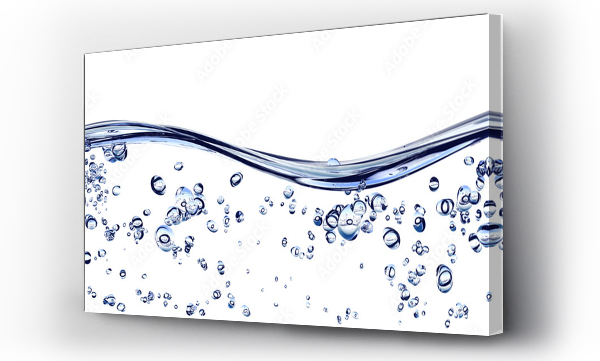 Wizualizacja Obrazu : #43487614 Fala wodna z bąbelkami - panorama