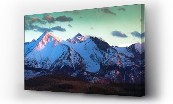 góry, niebo, Panorama Tatr, szczyty, Tatry, wiosna