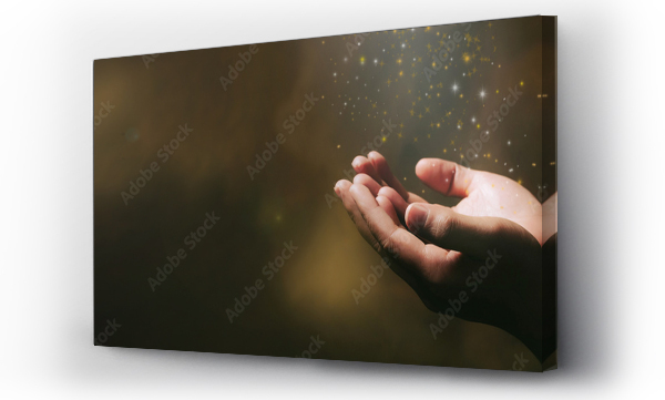 Ludzkie ręce otwarte palm up kultu z wiarą w religii i wiary w Boga na błogosławieństwo background.Christian Religia koncepcja tło.