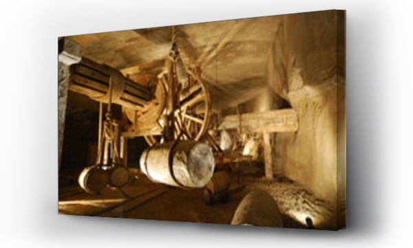 Wizualizacja Obrazu : #43654710 Kopalnia soli w Wieliczce, podziemia w Polsce, underground, salt mine 