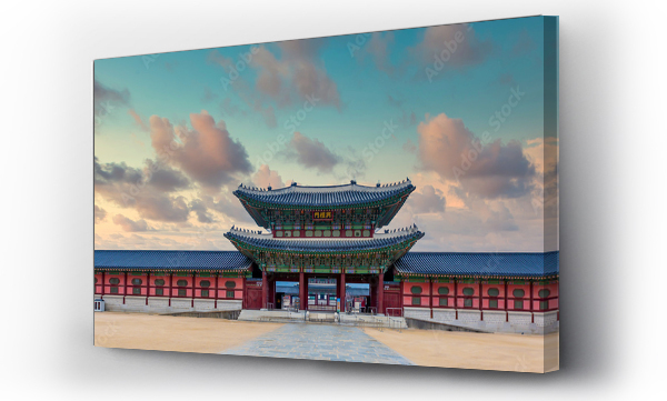 Wizualizacja Obrazu : #439454712 Gyeongbok palace in Seoul City, Gyeongbokgung palace landmark of Seoul, South Korea, Korean wooden traditional house in Gyeongbokgung the main royal palace of Joseon dynasty.