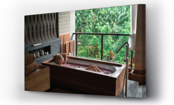 Wizualizacja Obrazu : #439502638 Woman is enjoying her spa treatment in Bali