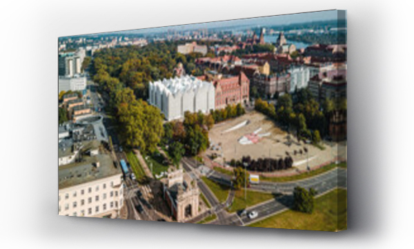 Szczecin z lotu ptaka - Plac Solidarno?ci oraz filharmonia