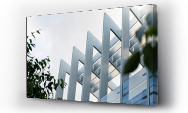 Wizualizacja Obrazu : #445412461 Spain, Madrid, Modern exterior of Repsol Campus headquarters