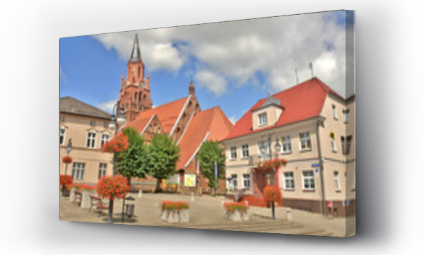 Wizualizacja Obrazu : #446751427 Widok placu miejskiego w Dobrej, Polska
