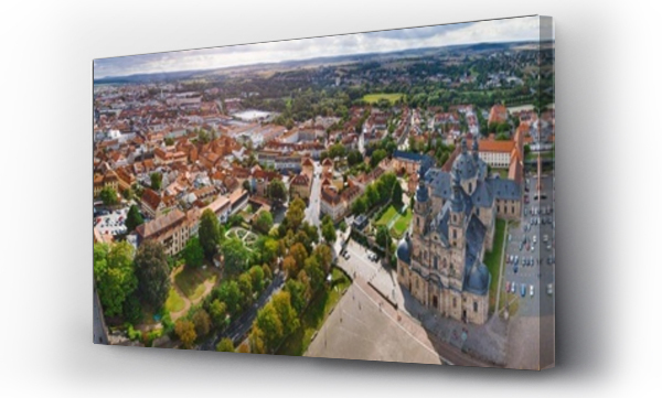 Wizualizacja Obrazu : #447481447 Cathedral in city of Fulda / Hessen - large 360 vertical panorama