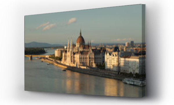 Wizualizacja Obrazu : #448877653 Late evening panorama of Budapest.