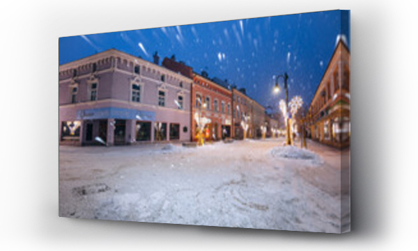 Wizualizacja Obrazu : #449772690 Poland, Subcarpathia, Rzeszow, Old town at dusk in winter