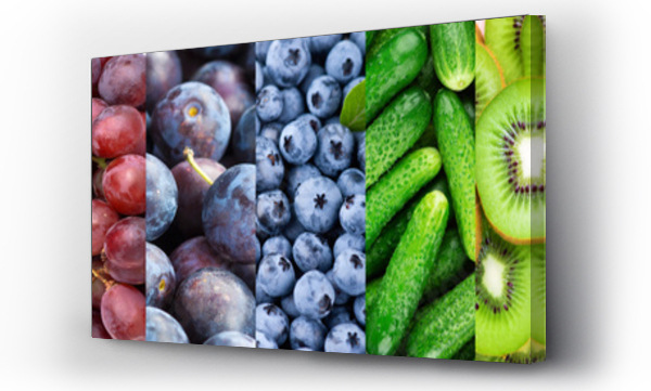 Wizualizacja Obrazu : #456897517 Background of fruits and vegetables. Fresh food. Healthy food