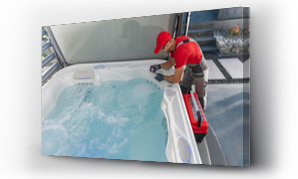 Wizualizacja Obrazu : #459185463 Hot Tub Professional Technician Checking System Controller