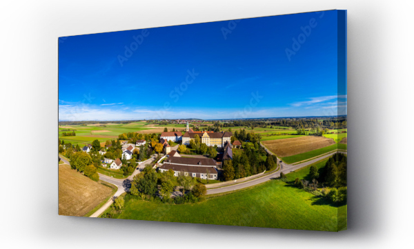 Wizualizacja Obrazu : #462695296 Germany, Bavaria, Augsburg, Aerial panorama of Modingen Monastery