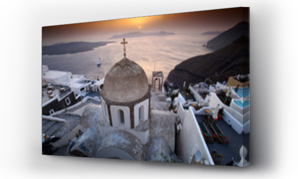 Wizualizacja Obrazu : #462714977 Panoramic view of Oia, Santorini, Greece