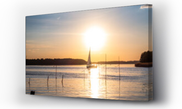 jezioro, mazury, plaża, Pomost, wschód, wschód słońca, Wschód słońca niebo, zachód, żaglówka