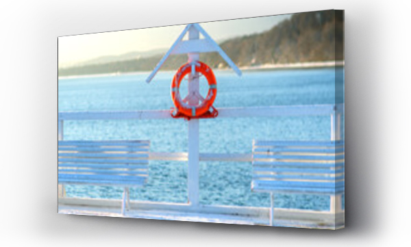 morze, plaża, ławka