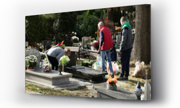 Wizualizacja Obrazu : #465838260 Polski cmentarz w czasie ?wi?ta zmar?ych.